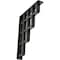 Ekena Millwork Diane Wrought Iron Bracket, (Triple center brace), Antiqued Silver 2"W x 12"D x 15"H BKTM02X12X15TDIASV - alternate 1